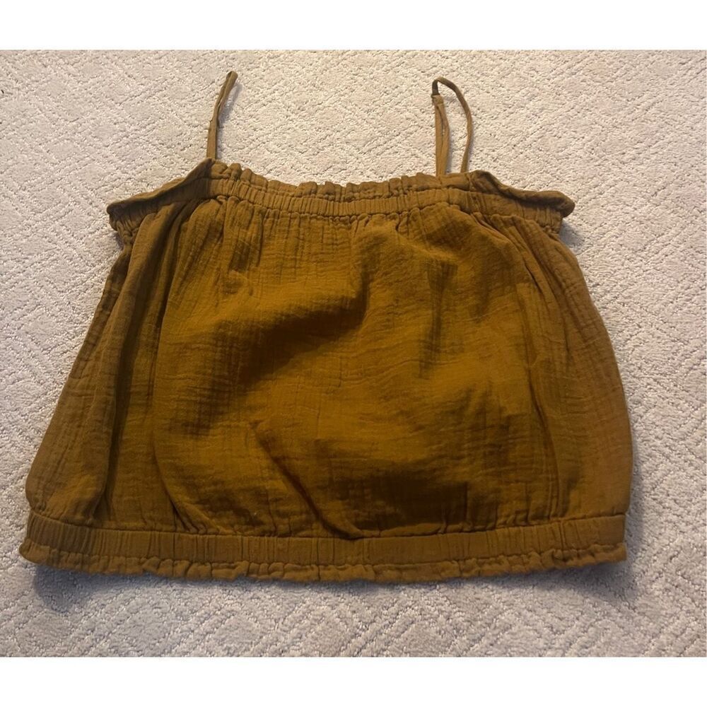 Anthropologie Square Neck Elastic Waist Tank